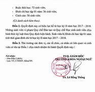 Quy Chế Học Sinh Sinh Viên Mới Nhất